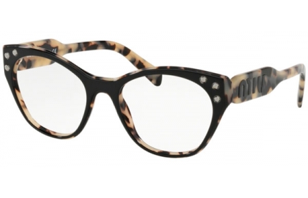 Frames - Miu Miu - VMU 02RV - ROK1O1 TOP BLACK ON SAND HAVANA MORO