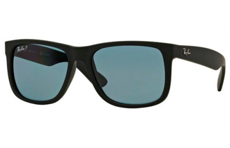 de Sol RayBan RB4165 JUSTIN 622/2V BLACK RUBBER // BLUE POLARIZED