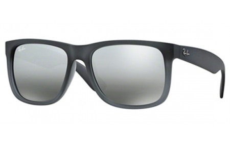 Sunglasses - Ray-Ban® - Ray-Ban® RB4165 JUSTIN - 852/88 MATTE GREY GREY TRANSPARENT //  GREY SILVER MIRROR GRADIENT