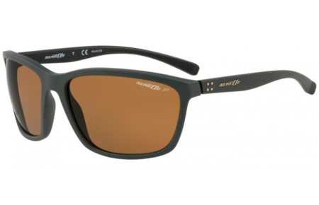 Sunglasses - Arnette - AN4249 HAND UP - 255083 DARK GREEN RUBBER // BROWN POLARIZED