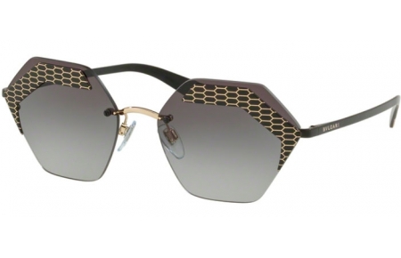 Sunglasses - Bvlgari - BV6103 - 20288G MATTE BLACK PALE GOLD // GREY GRADIENT