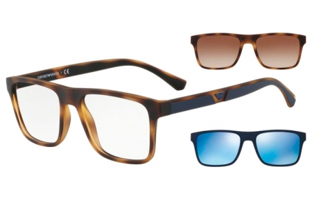 Lunettes de soleil - Emporio Armani - EA4115 - 50891W MATTE HAVANA // CLEAR