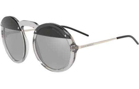 Gafas de Sol - Emporio Armani - EA4121 - 57076G TRANSPARENT GREY // LIGHT GREY MIRROR SILVER