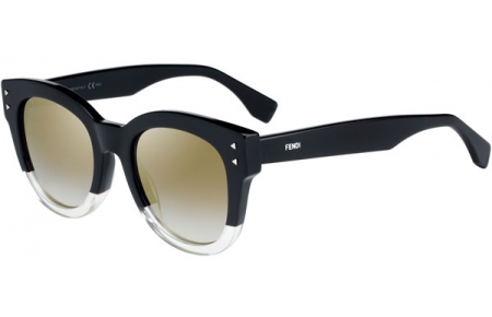 Sunglasses - Fendi - FF 0239/S - 71C (FQ) BLACK YELLOW // GREY GRADIENT GOLD MIRROR