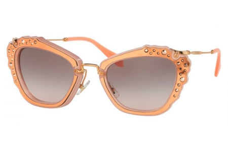 Gafas de Sol - Miu Miu - SMU 04QS - TV14K0 MATTE PINK // GREY GRADIENT PINK