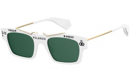 Sunglasses - Polaroid Premium - PLD 6045/S/X - VK6 (UC) WHITE // GREEN POLARIZED