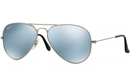 Lunettes de soleil - Ray-Ban® - Ray-Ban® RB3025 AVIATOR LARGE METAL - 019/W3 MATTE SILVER // SILVER MIRROR POLARIZED