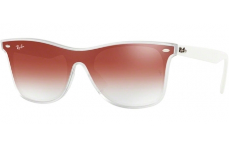 Sunglasses - Ray-Ban® - Ray-Ban® RB4440N BLAZE WAYFARER - 6357V0 MATTE TRANSPARENT // CLEAR GRADIENT RED MIRROR RED