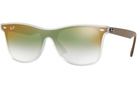 Lunettes de soleil - Ray-Ban® - Ray-Ban® RB4440N BLAZE WAYFARER - 6358W0 MATTE TRANSPARENT // CLEAR GRADIENT GREEN MIRROR RED