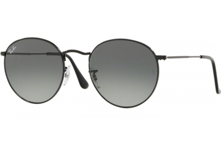 Sunglasses - Ray-Ban® - Ray-Ban® RB3447N ROUND METAL - 002/71 BLACK // GREY GREEN