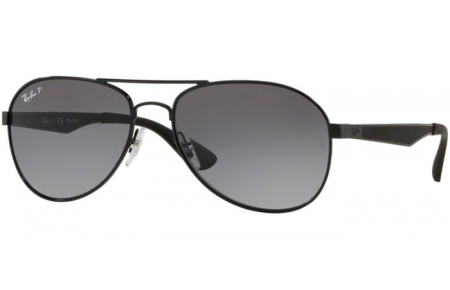 Sunglasses - Ray-Ban® - Ray-Ban® RB3549 - 002/T3 BLACK // GREY GRADIENT DARK GREY POLARIZED
