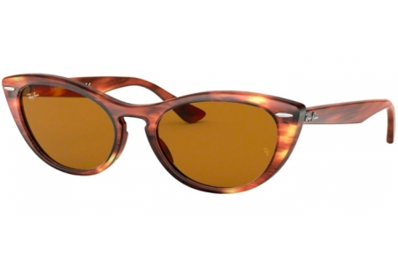 Sunglasses - Ray-Ban® - Ray-Ban® RB4314N NINA - 954/33 STRIPPED BROWN // BROWN