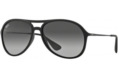 Sunglasses - Ray-Ban® - Ray-Ban® RB4201 ALEX - 622/8G RUBBER BLACK // GREY GRADIENT