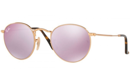 Gafas de Sol - Ray-Ban® - Ray-Ban® RB3447N ROUND METAL - 001/8O SHINY GOLD // WISTERIA FLASH