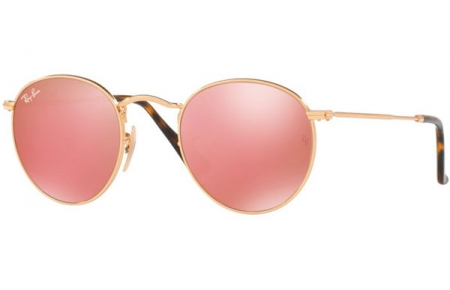 Gafas de Sol - Ray-Ban® - Ray-Ban® RB3447N ROUND METAL - 001/Z2 SHINY GOLD // COPPER FLASH