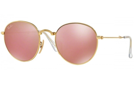 Sunglasses - Ray-Ban® - Ray-Ban® RB3532 FOLDING - 001/Z2 GOLD // LIGHT BROWN MIRROR PINK