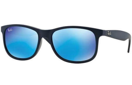 Gafas de Sol - Ray-Ban® - Ray-Ban® RB4202 ANDY - 615355 SHINY BLUE ON MATTE TOP // GREEN MIRROR BLUE