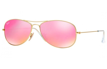 Gafas de Sol - Ray-Ban® - Ray-Ban® RB3362 COCKPIT - 112/4T MATTE GOLD // CYCLAMEN MIRROR