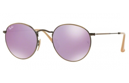Gafas de Sol - Ray-Ban® - Ray-Ban® RB3447 ROUND METAL - 167/4K DEMIGLOS BRUSCHED BRONZE // LILLAC MIRROR