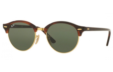 Gafas de Sol - Ray-Ban® - Ray-Ban® RB4246 CLUBROUND - 990 RED HAVANA // GREEN