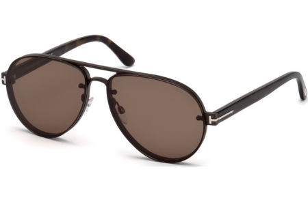 Gafas de Sol - Tom Ford - ALEXEI-02 FT0622 - 12J POLISHED DARK RUTHENIUM // BROWN