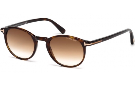 Lunettes de soleil - Tom Ford - ANDREA-02 FT0539 - 52F DARK HAVANA // BROWN GRADIENT