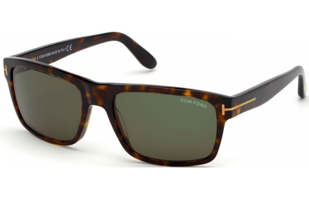 Lunettes de soleil - Tom Ford - AUGUST FT0678 - 52N  DARK HAVANA // GREEN