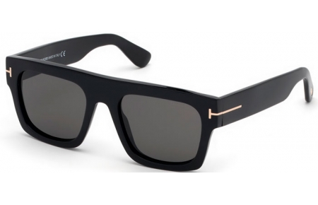 Lunettes de soleil - Tom Ford - FAUSTO FT0711 - 01A  POLISHED BLACK // GREY