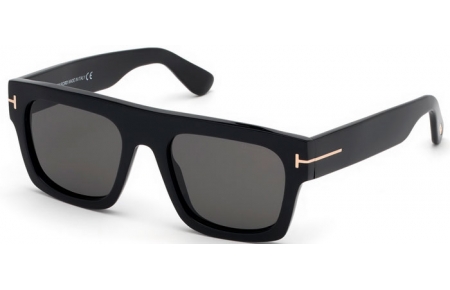 Gafas de Sol - Tom Ford - FAUSTO FT0711 - 01A  POLISHED BLACK // GREY