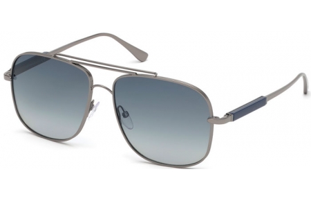 Gafas de Sol - Tom Ford - JUDE FT0669 - 12W  SHINY DARK RUTHENIUM // BLUE GRADIENT