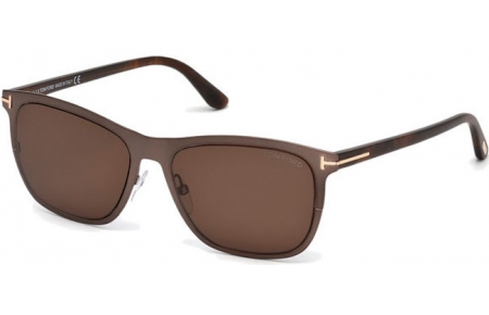 Gafas de Sol - Tom Ford - ALASDHAIR FT0526 - 48J SHINY DARK BROWN // BROWN