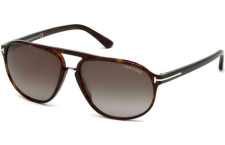 Sunglasses - Tom Ford - JACOB FT0447 - 52B DARK HAVANA // SMOKE GRADIENT