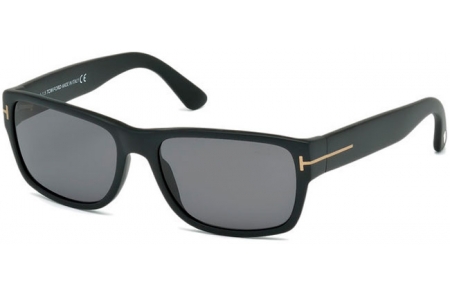 Sunglasses - Tom Ford - MASON FT0445 - 02D MATTE BLACK // GREY POLARIZED