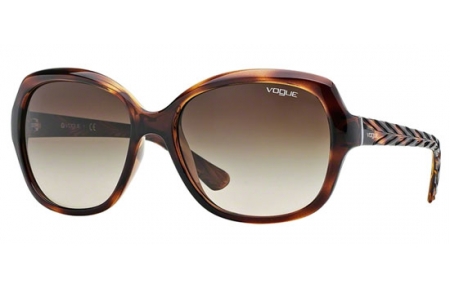 Lunettes de soleil - Vogue - VO2871S - 150813 STRIPED DARK HAVANA // BROWN GRADIENT