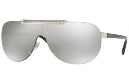 Lunettes de soleil - Versace - VE2140 - 10006G SILVER // LIGHT GREY MIRROR SILVER