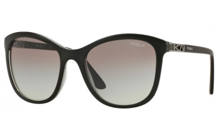 Lunettes de soleil - Vogue - VO5033S - 238511 TOP MATTE BLACK GREY TRANSPARENT // GREY GRADIENT