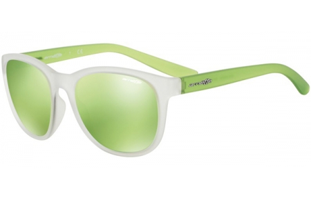 Lunettes de soleil - Arnette - AN4228 GROWER - 23888N MATTE CLEAR // LIGHT GREEN MIRROR GREEN