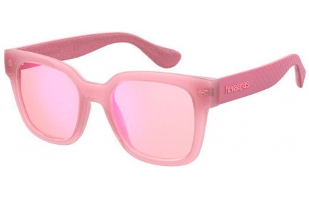 Lunettes de soleil - Havaianas - UNA - EQK (13) ANTIQUE PINK // VIOLET MIRROR