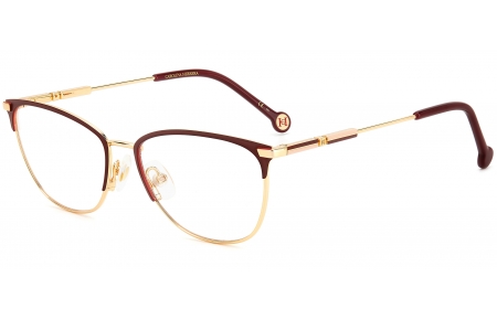 Monturas - Carolina Herrera - HER 0161 - NOA GOLD BURGUNDY