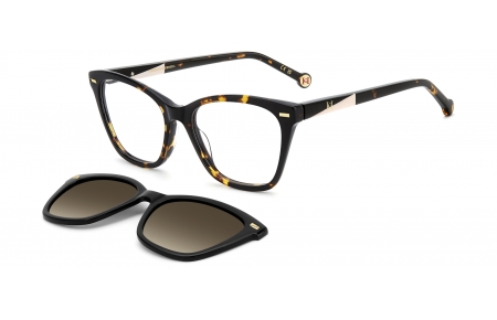 Monturas - Carolina Herrera - HER 0334/C - 086 (LA) HAVANA // CLEAR + CLIP ON BROWN GRADIENT POLARIZED