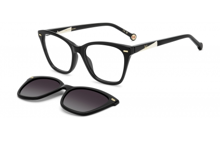 Monturas - Carolina Herrera - HER 0334/C - 807 (WJ) BLACK // CLEAR + CLIP ON GREY GRADIENT POLARIZED