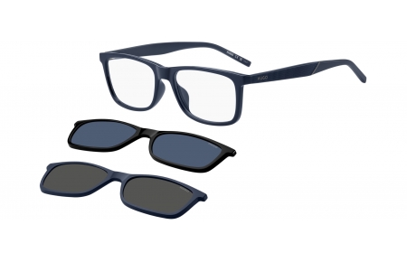 Monturas - HUGO - HG 1329/G/CS2 - 9N7 (99) BLUE BLACK // CLEAR + CLIP ON