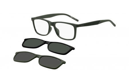 Monturas - HUGO - HG 1329/G/CS2 - BHP (99) GREEN BLACK // CLEAR + CLIP ON