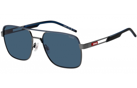 Gafas de Sol - HUGO - HG 1384/S - V81 (KU) DARK RUTHENIUM BLACK // BLUE