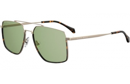 Lunettes de soleil - BOSS Hugo Boss - BOSS 1091/S - CGS (GP) LIGHT GOLD HAVANA // GREEN PHOTOCROMIC