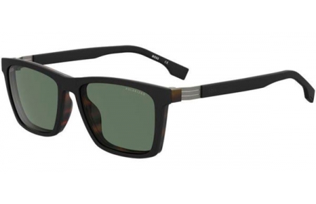 Monturas - BOSS Hugo Boss - BOSS 1576/CS - WR7 (UC) BLACK HAVANA // CLEAR + CLIP ON GREEN POLARIZED