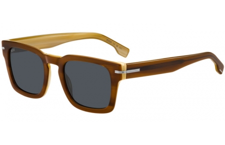 Sunglasses - BOSS Hugo Boss - BOSS 1625/S - QGX (IR) BEIGE STRIPED WHITE // BLUE GREY