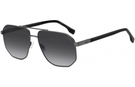 Sunglasses - BOSS Hugo Boss - BOSS 1832/S - R80 (WJ) STEEL METAL DARK RUTHENIUM // GREY GRADIENT POLARIZED