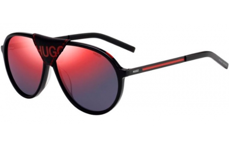 Lunettes de soleil - HUGO Hugo Boss - HG 1091/S - OIT (AO) BLACK RED // RED MIRROR