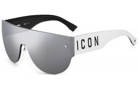 Gafas de Sol - Dsquared2 - ICON 0002/S - CCP (T4) WHITE BLACK // BLACK SILVER MIRROR